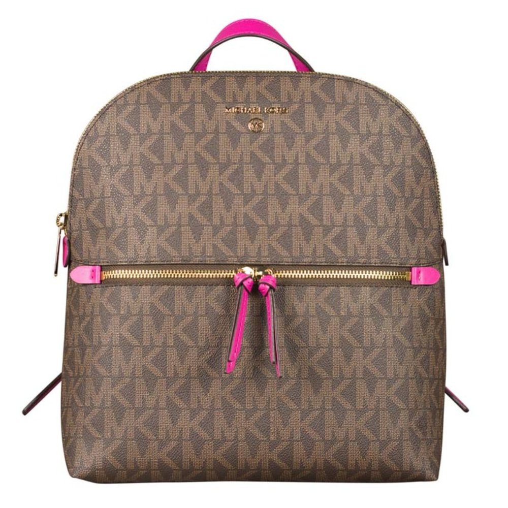 Michael Kors Medium Dallas Slim Backpack in Wild Berry